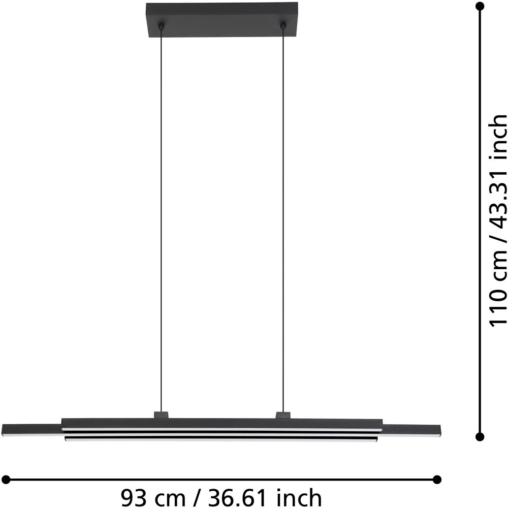 Pendul EGLO Cannigiona, LED, 20.3W, 3000lm, alb