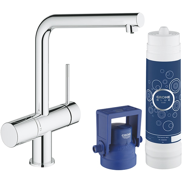 Baterie bucatarie si filtru GROHE Blue Pure Minta 31345002, crom, argintiu