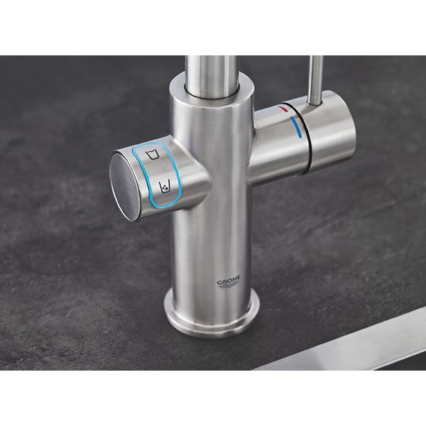 Baterie bucatarie cu unitate de racire si filtru GROHE Blue Home 31455000, crom, argintiu