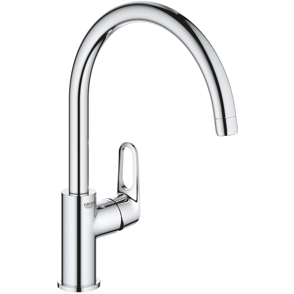 Baterie bucatarie GROHE BauFlow 31538001, alama, crom