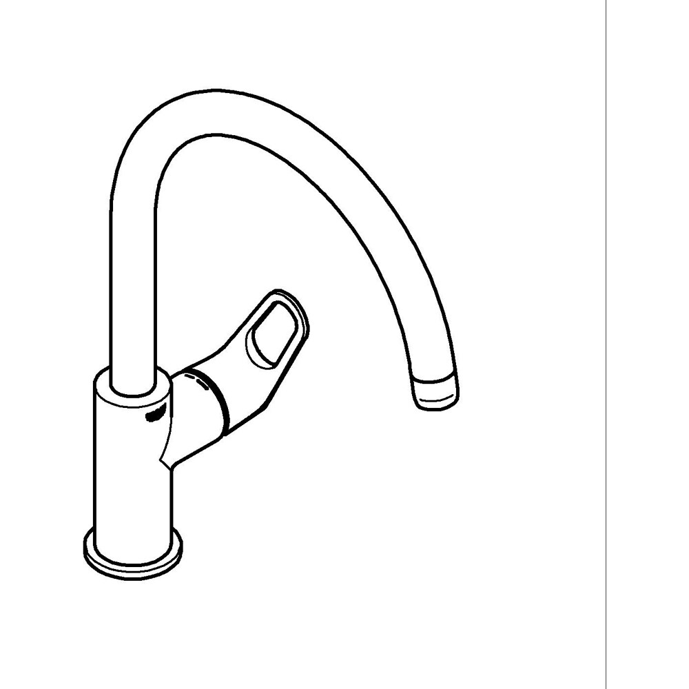 Baterie bucatarie GROHE BauFlow 31538001, alama, crom