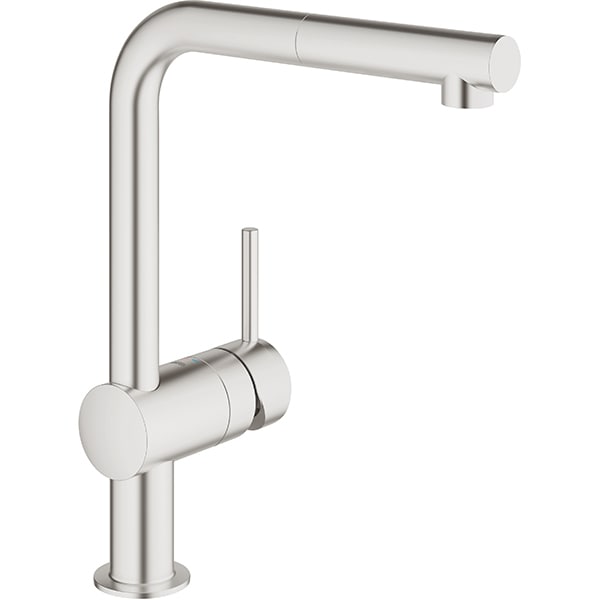 Baterie bucatarie GROHE Minta 32168DC0, crom, gri metalic