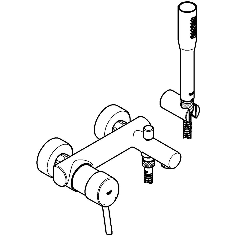 Baterie cada-dus GROHE Concetto 32212001, set de dus, alama, crom