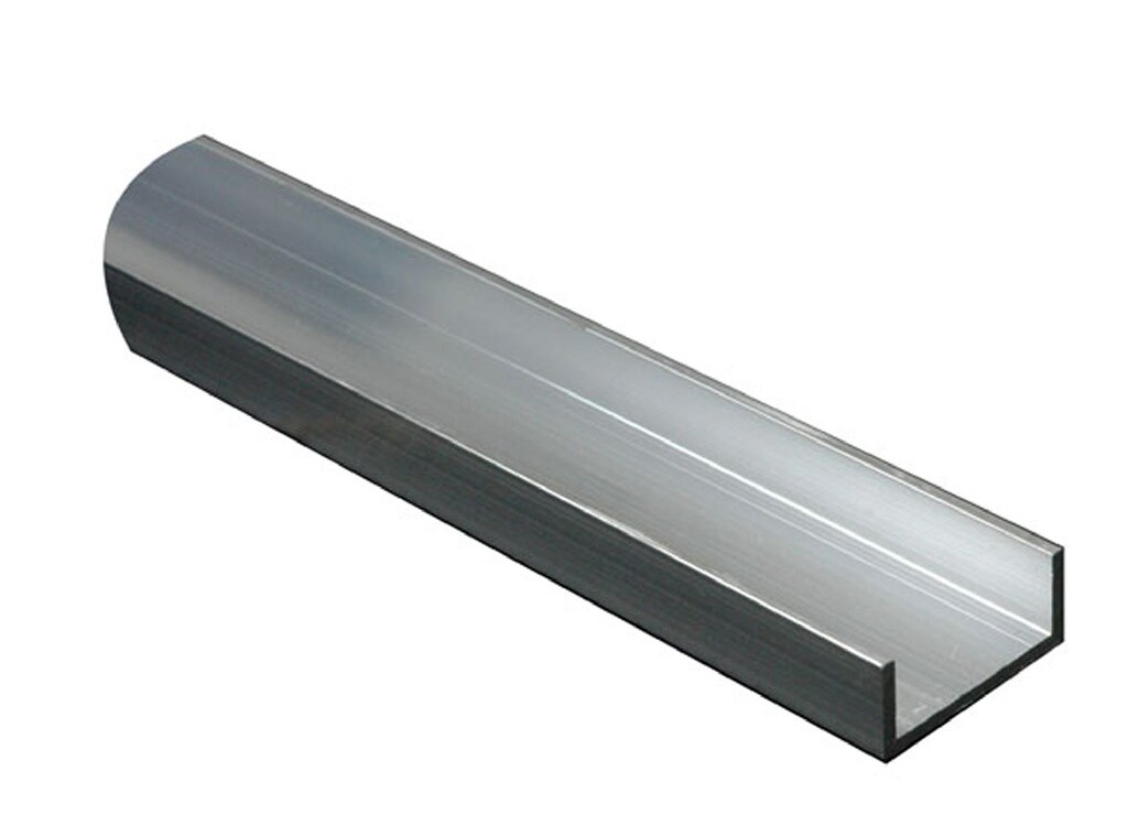 Profil U brut, aluminiu, 20 x 20 x 1.5mm, 1m