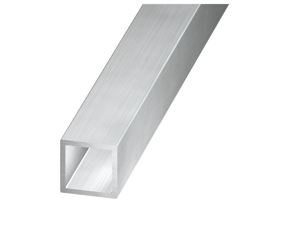 Teava patrata aluminiu, brut, 16 x 16mm 1m