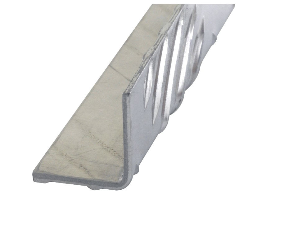 Cornier aluminiu brut striat, 20 mm x 20 mm, 1 m