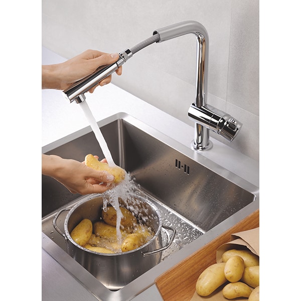 Baterie bucatarie GROHE Flair 32454000, crom, argintiu