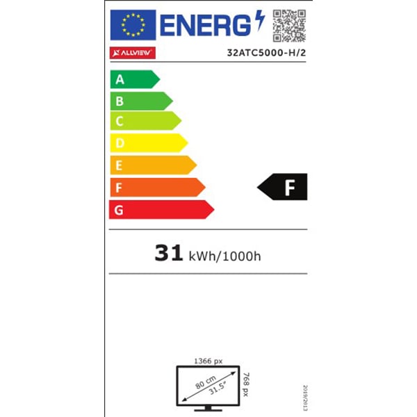 Televizor LED ALLVIEW 32ATC5000-H/2, High Definition, 80cm