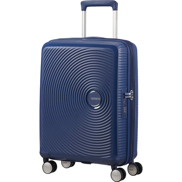 Troler AMERICAN TOURISTER Spinner SoundBox, 55 cm, albastru