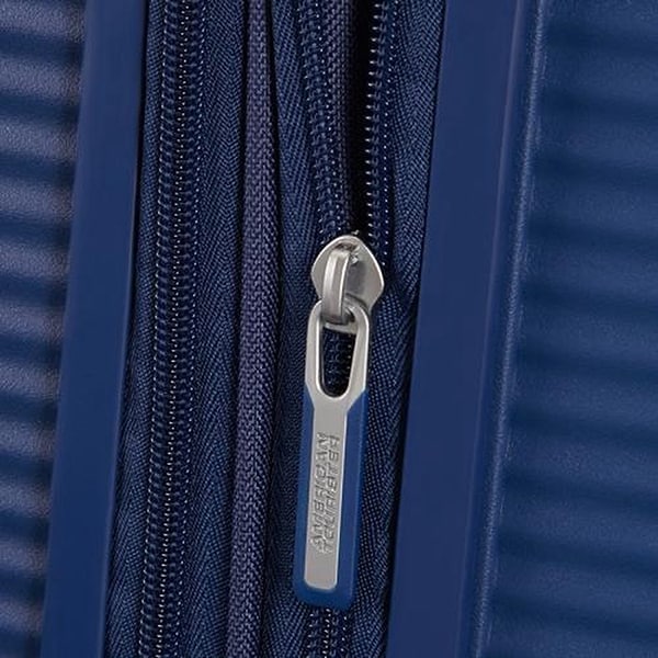 Troler AMERICAN TOURISTER Spinner SoundBox, 55 cm, albastru
