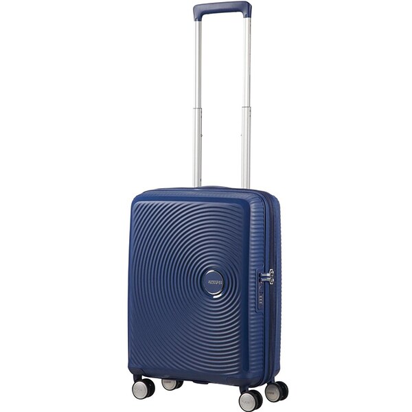 Troler AMERICAN TOURISTER Spinner SoundBox, 55 cm, albastru
