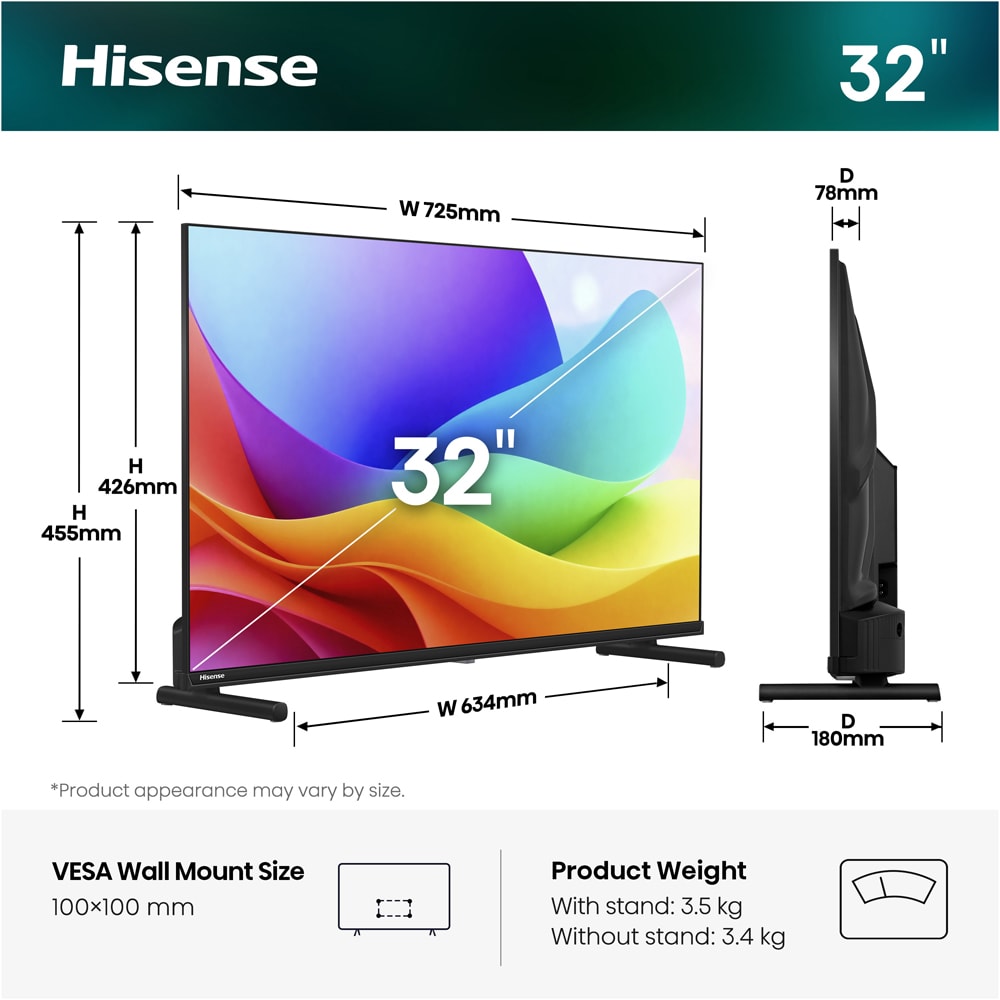 Televizor HI-QLED Smart HISENSE 32A5S, FullHD, HDR, 80cm