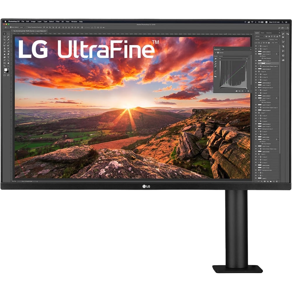 Monitor LED IPS LG 32UN880K-B, 32",4K UHD, 60Hz, Stand ergonomic, HDR10, Boxe, negru