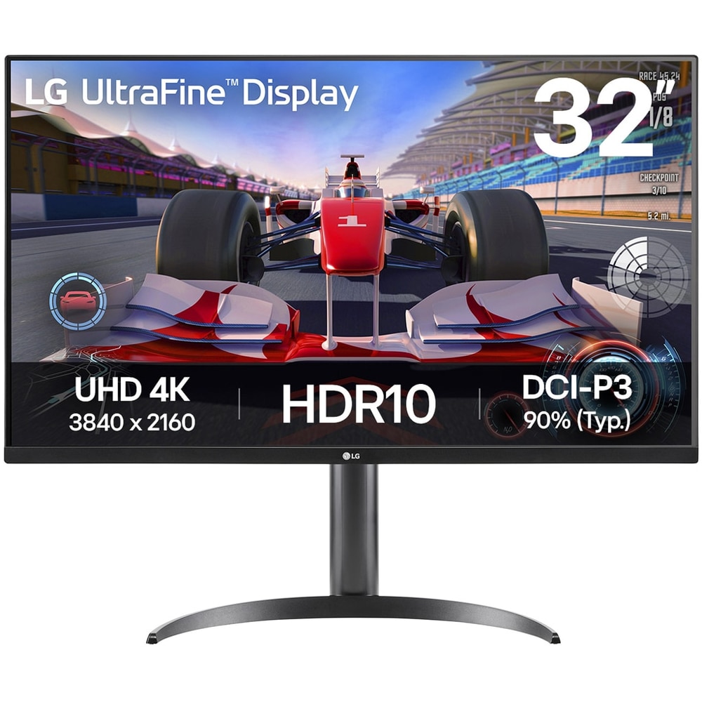 Monitor LED VA LG UltraFine 32UR550K-B, 31.5", 4K UHD, 60Hz, HDR10, boxe, pivot, negru