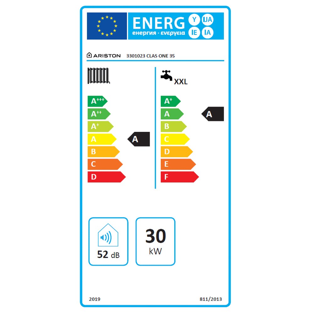 Centrala termica pe gaz in condensare ARISTON Clas One, 35 kW, Kit evacuare inclus
