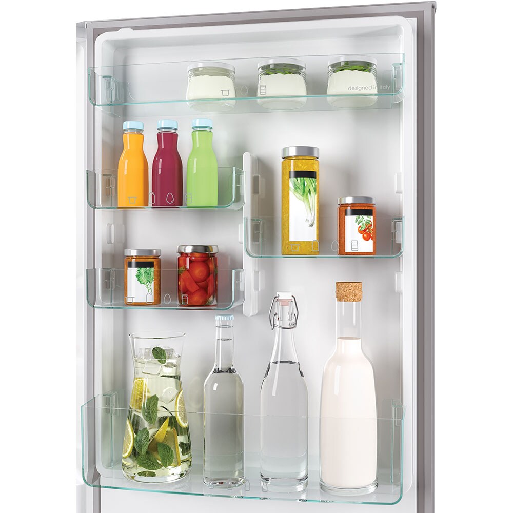 Combina frigorifica CANDY CCE4T618ES, Total No Frost, 341 l, H 185 cm, Clasa E, Wi-Fi, argintiu