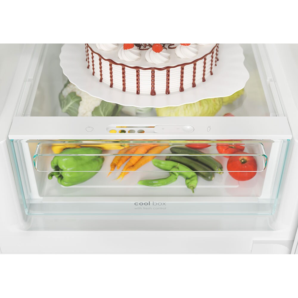 Combina frigorifica CANDY CCE4T618ES, Total No Frost, 341 l, H 185 cm, Clasa E, Wi-Fi, argintiu