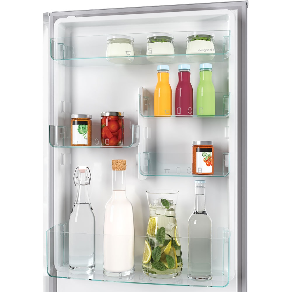 Combina frigorifica CANDY CCE7T618ES, Total No Frost, 341 l, H 185 cm, Clasa E, Wi-Fi, argintiu