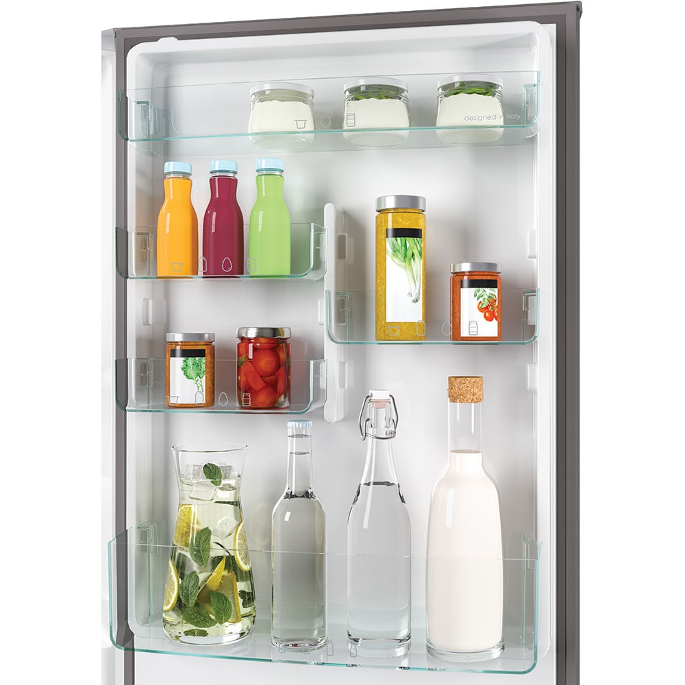 Combina frigorifica CANDY CCE7T618EX, Total No Frost, 341 l, H 185 cm, Clasa E, Wi-Fi, dark inox