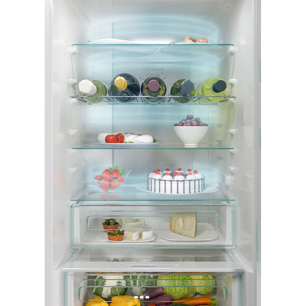 Combina frigorifica CANDY CCE7T618EX, Total No Frost, 341 l, H 185 cm, Clasa E, Wi-Fi, dark inox