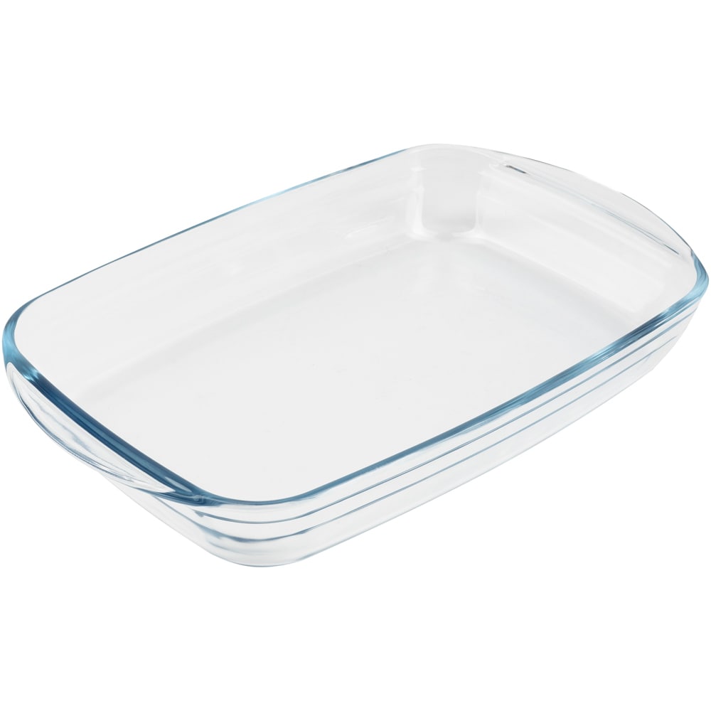 Tava de copt SWISS HOME, 32x20x6cm, 2l, sticla borosilicata, transparent