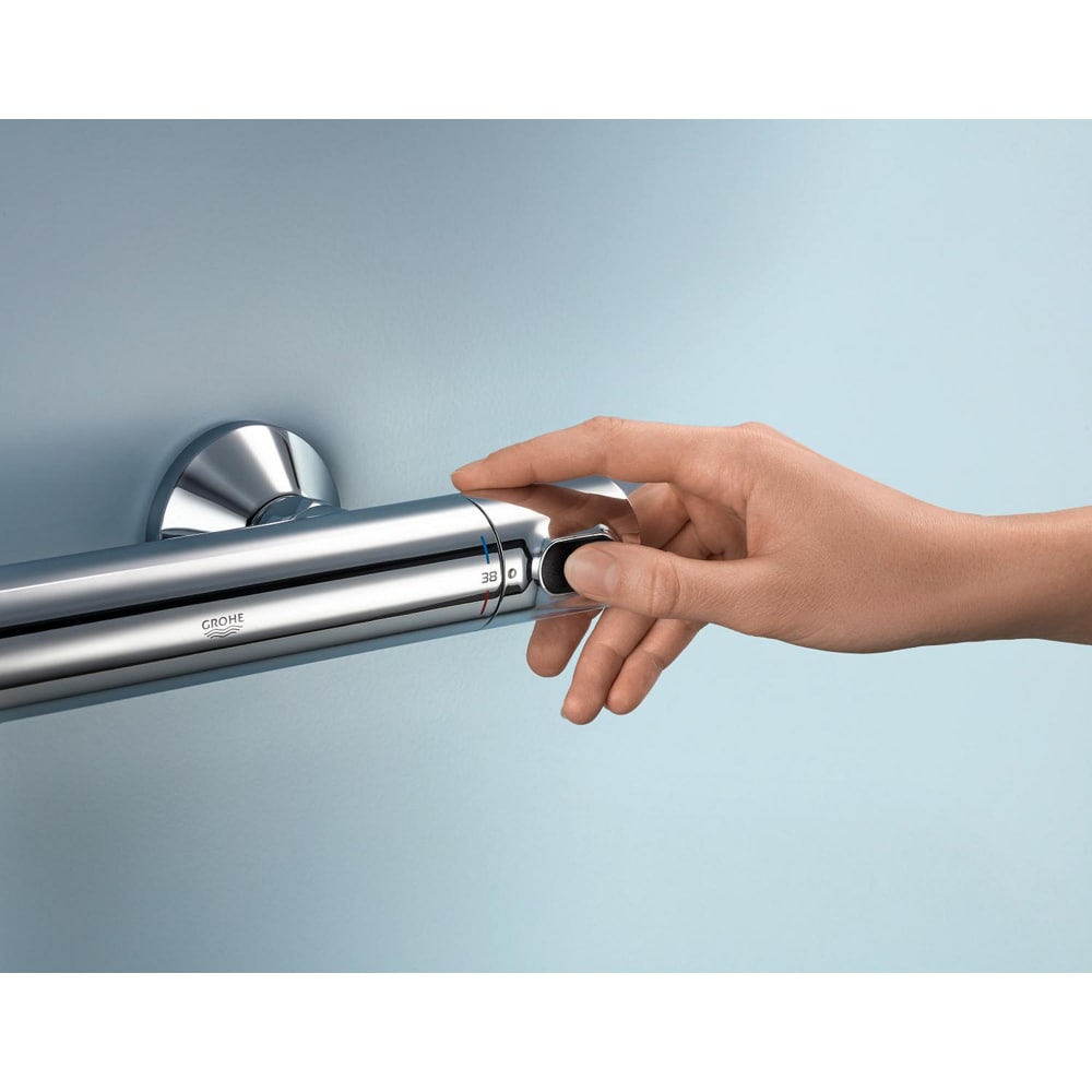 Baterie dus GROHE Precision Flow 34805001, aparenta, set de dus, termostat, alama, crom