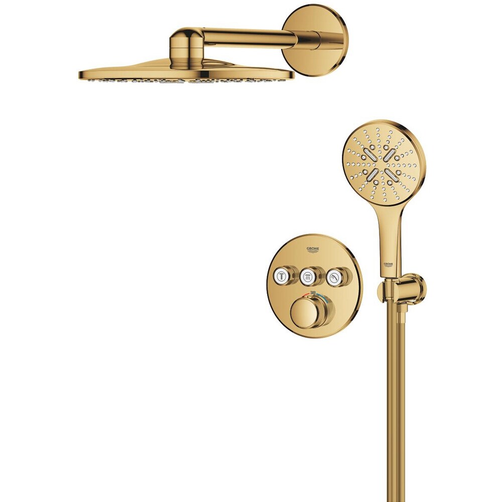 Sistem dus GROHE Grohtherm SmartControl 310 34863GL0, incastrat, termostat, 3 functii, auriu
