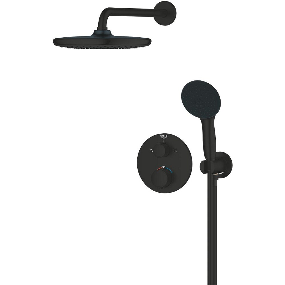 Sistem dus GROHE Precision Thermostat 348832430, incastrat, termostat, 1 functie, negru