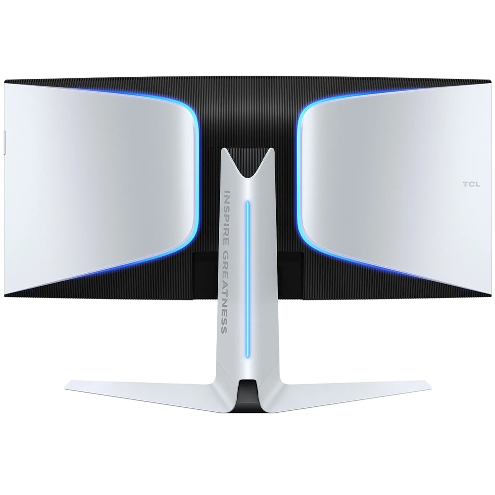 Monitor curbat Mini LED Fast HVA TCL 34R83Q, 34", WQHD, 170Hz, FreeSync Premium, HDR, boxe, alb-negru