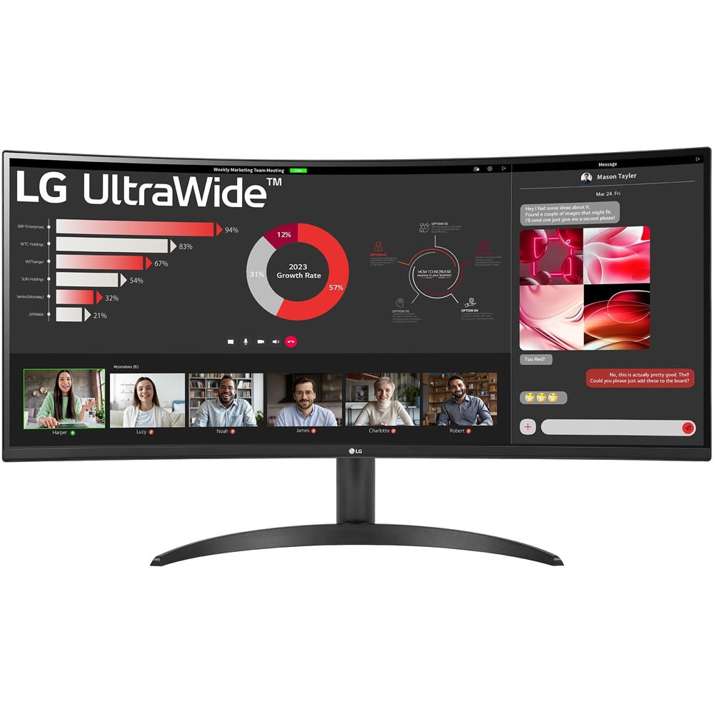 Monitor gaming curbat LED VA LG UltraWide 34WR50QK-B, 34", WQHD, 100Hz, HDR10, negru