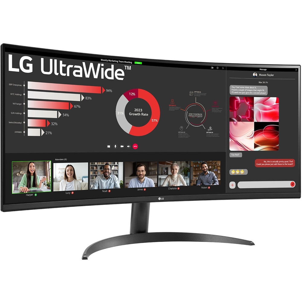 Monitor gaming curbat LED VA LG UltraWide 34WR50QK-B, 34", WQHD, 100Hz, HDR10, negru