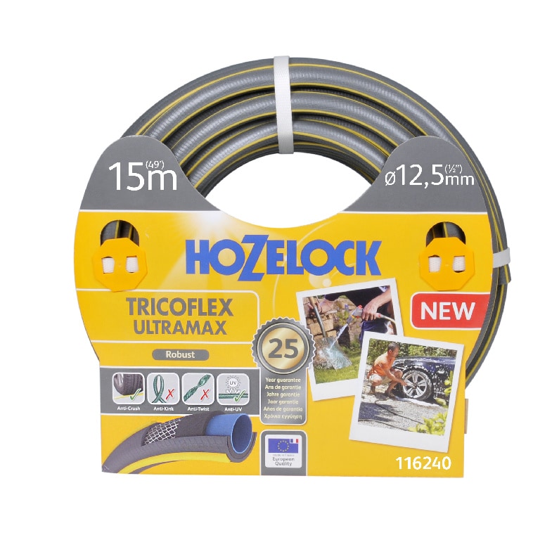Furtun de gradina Hozelock, lungime 15 m, diametru 12,5 mm (racord 1/2)