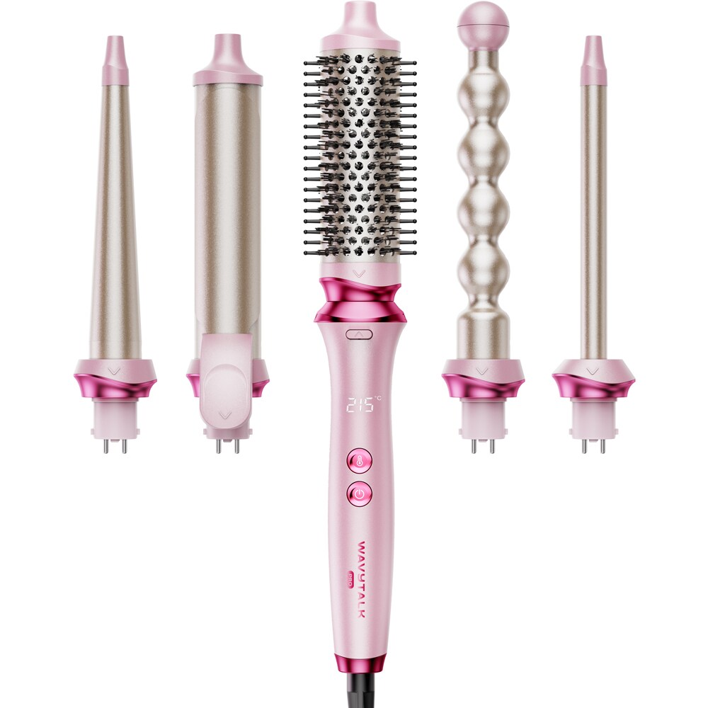 Trusa coafat Multistyler WAVYTALK Heatwave Pro 350S, 215 grade, invelis ceramic, roz