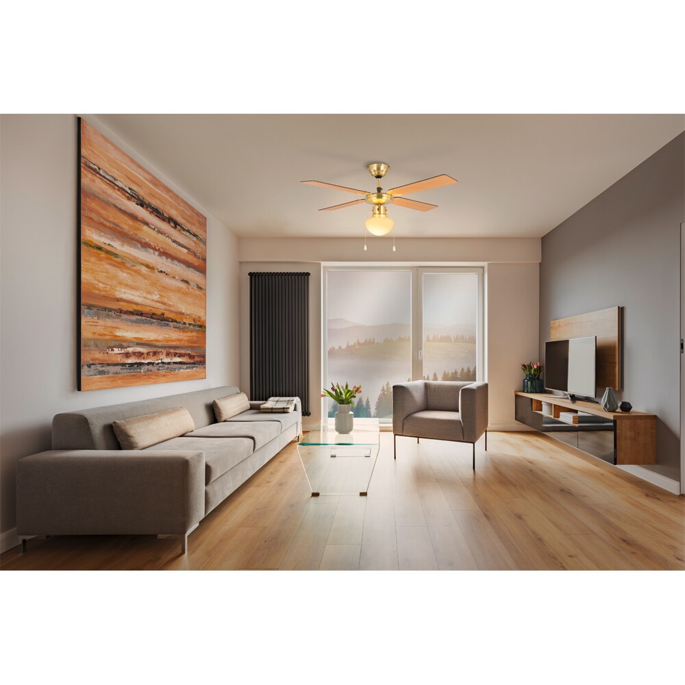 Plafoniera cu ventilator EGLO Fortaleza, E27, 60W, IP20, alb