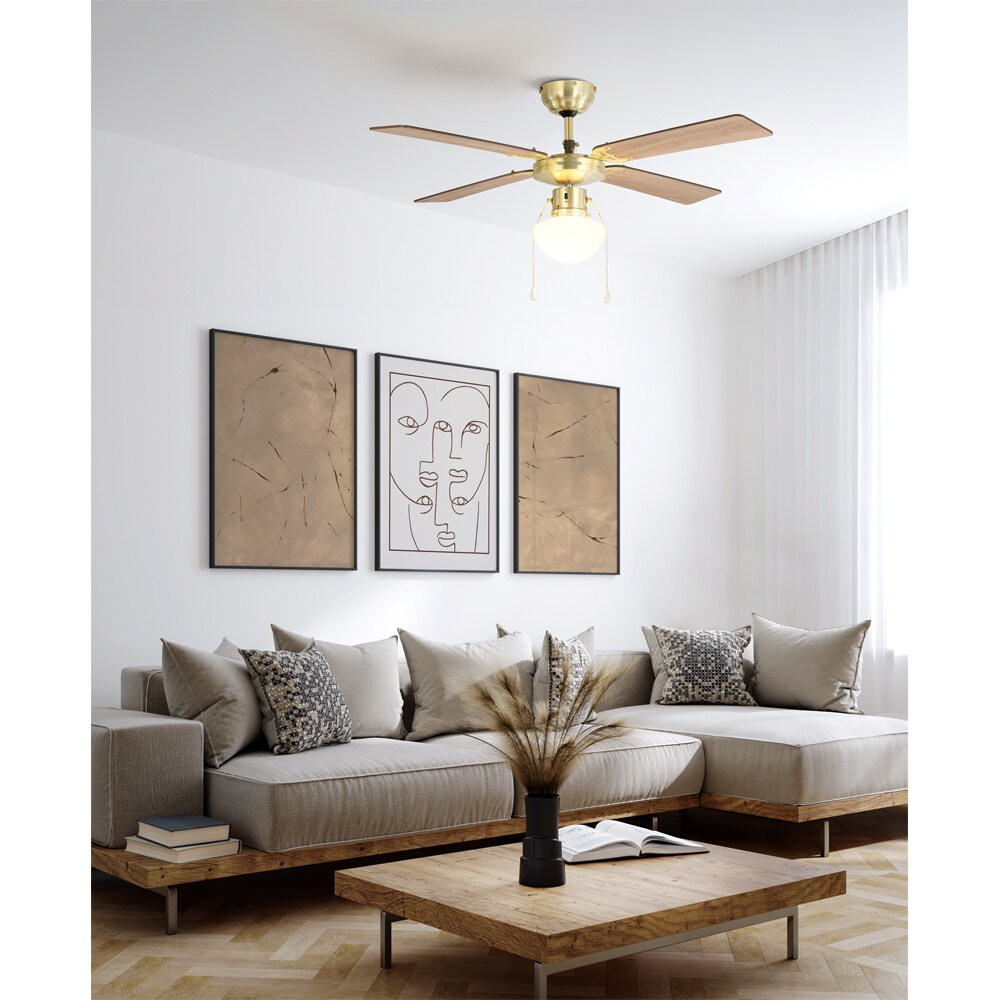 Plafoniera cu ventilator EGLO Fortaleza, E27, 60W, IP20, alb