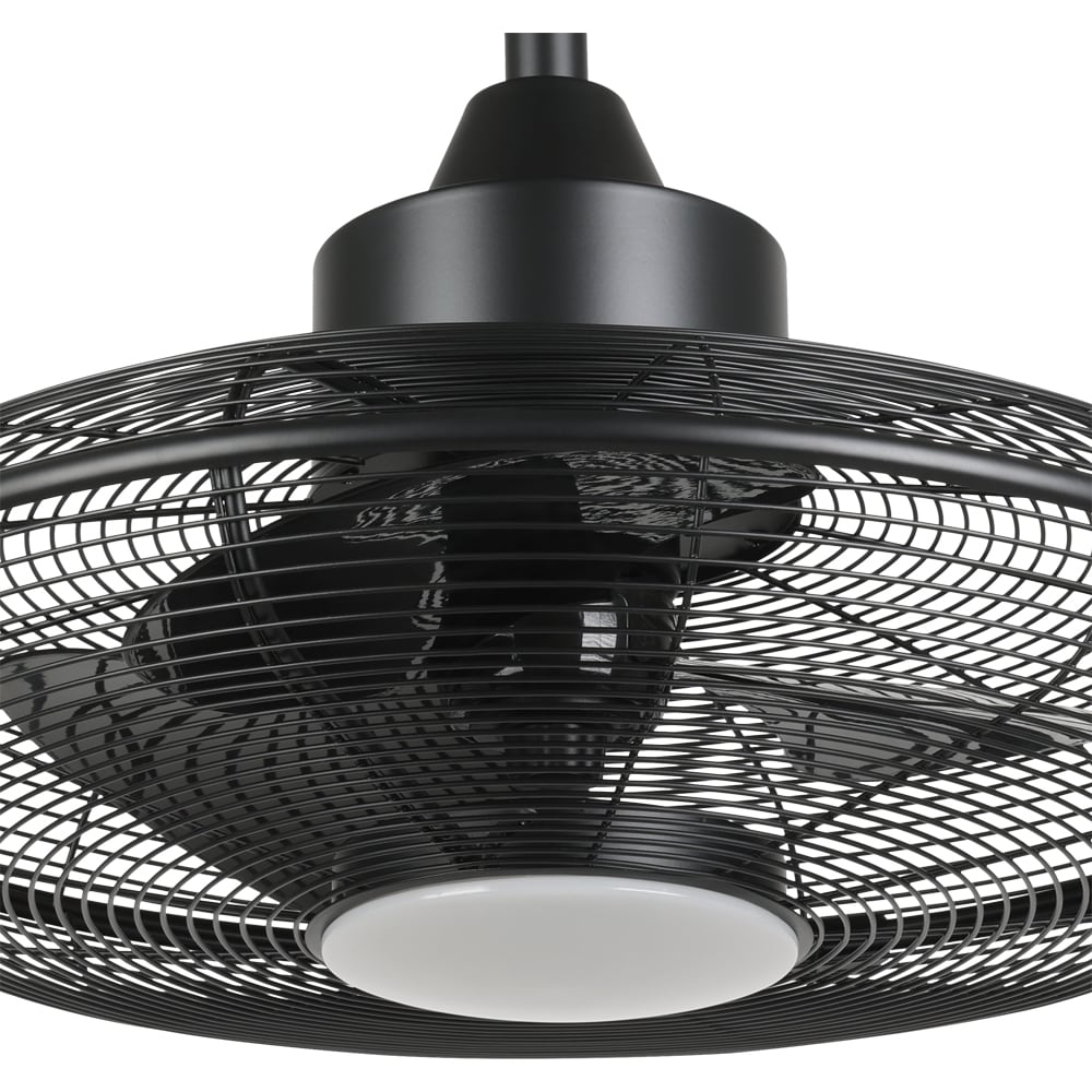 Plafoniera LED cu ventilator EGLO Igeldo, 15W, 1800 lm, IP20, negru mat