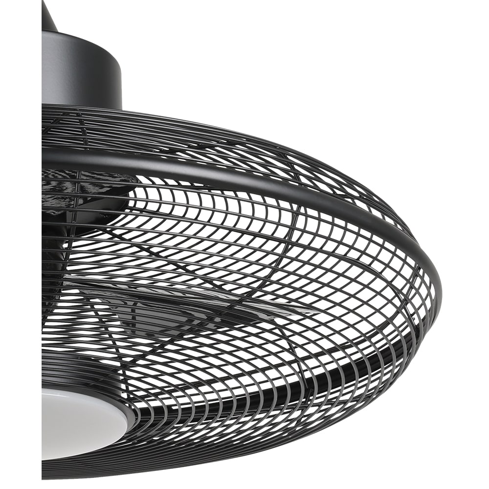 Plafoniera LED cu ventilator EGLO Igeldo, 15W, 1800 lm, IP20, negru mat