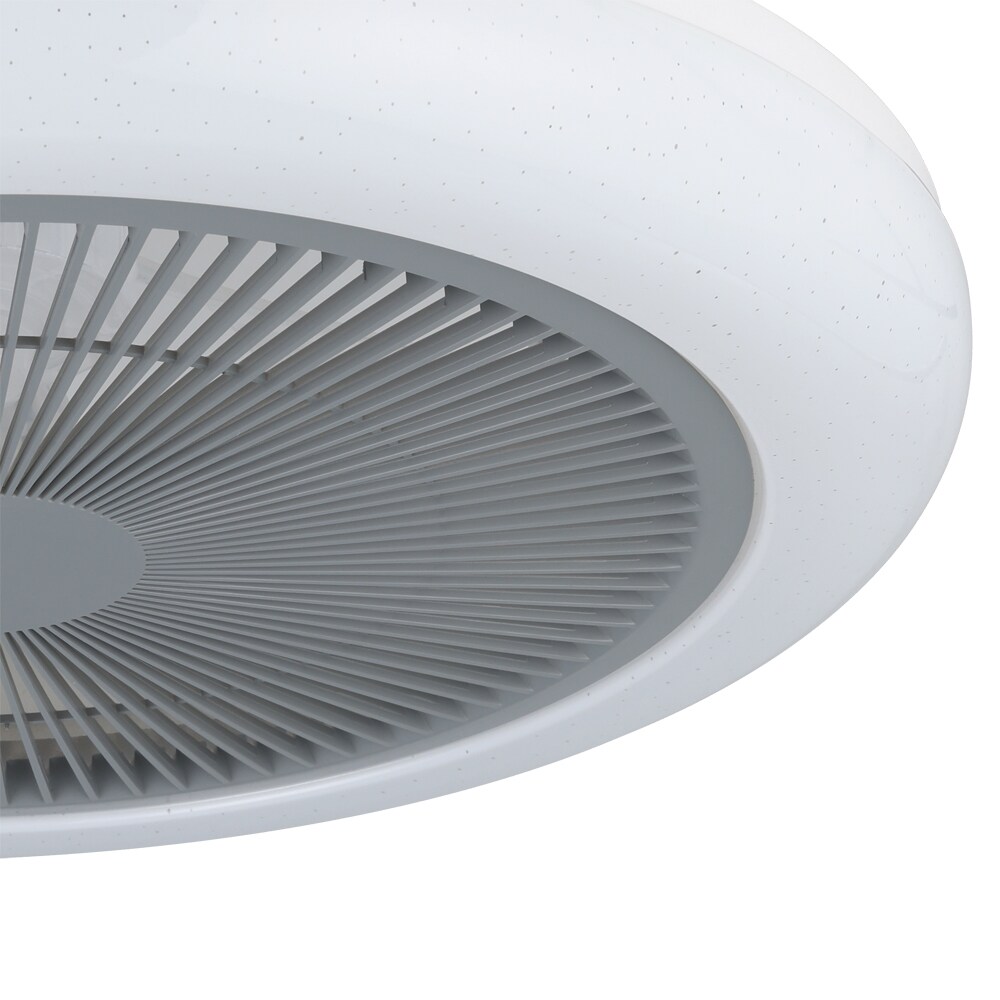 Plafoniera LED cu ventilator EGLO Kostrena, 3 x 8.5W, 3300 lm, IP20, alb-gri