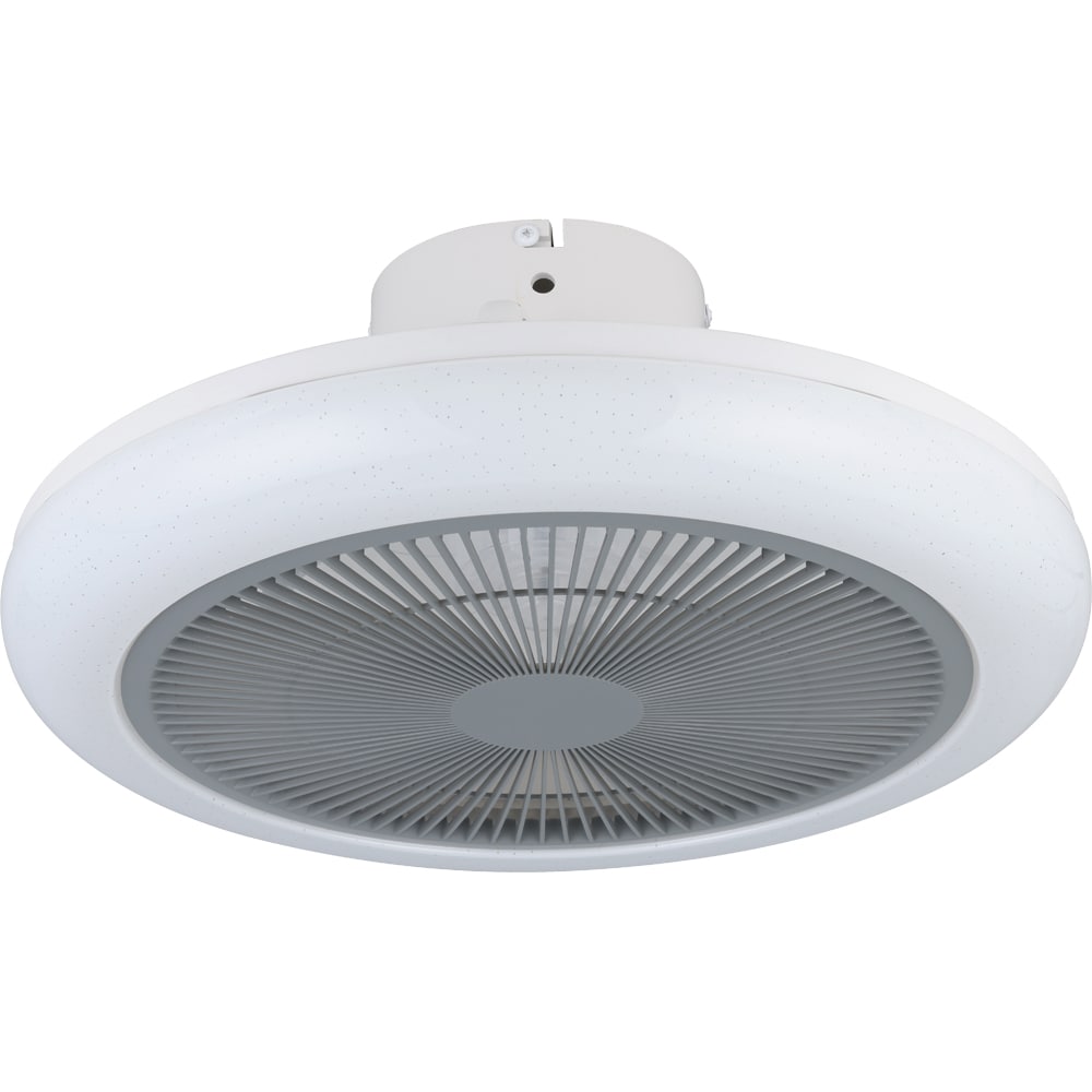 Plafoniera LED cu ventilator EGLO Kostrena, 3 x 8.5W, 3300 lm, IP20, alb-gri