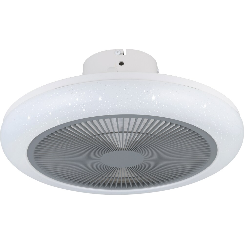 Plafoniera LED cu ventilator EGLO Kostrena, 3 x 8.5W, 3300 lm, IP20, alb-gri
