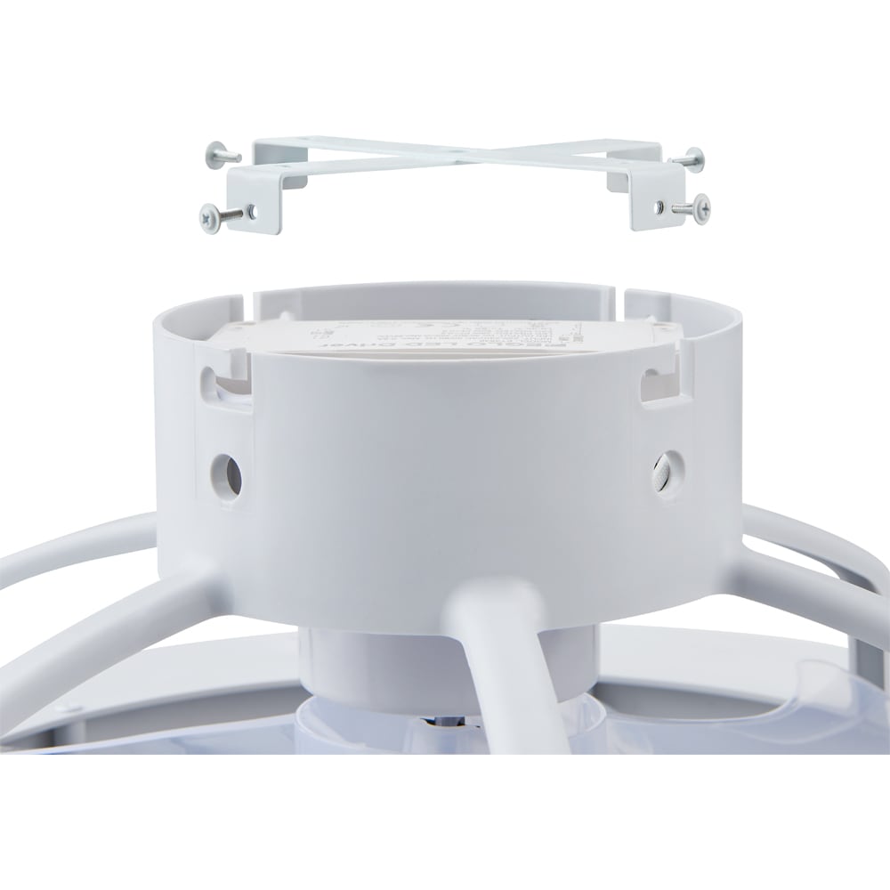 Plafoniera LED cu ventilator EGLO Kostrena, 3 x 8.5W, 3300 lm, IP20, alb-negru