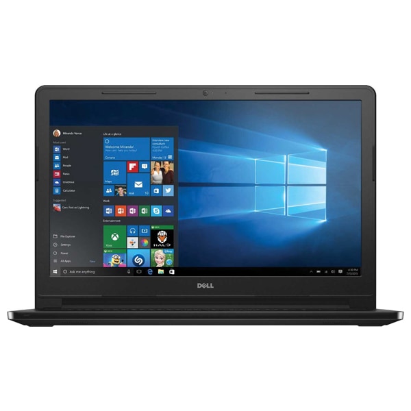 Laptop DELL Inspiron 3552, Intel Celeron N3060 pana la 2.48GHz, 15.6" HD, 4GB, 500GB, Intel HD Graphics 400, Windows 10 Home