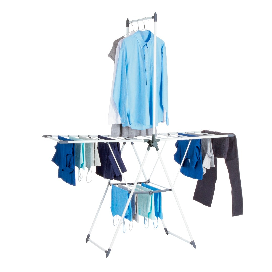 Uscator rufe pliabil, cu suport, otel si polipropilena