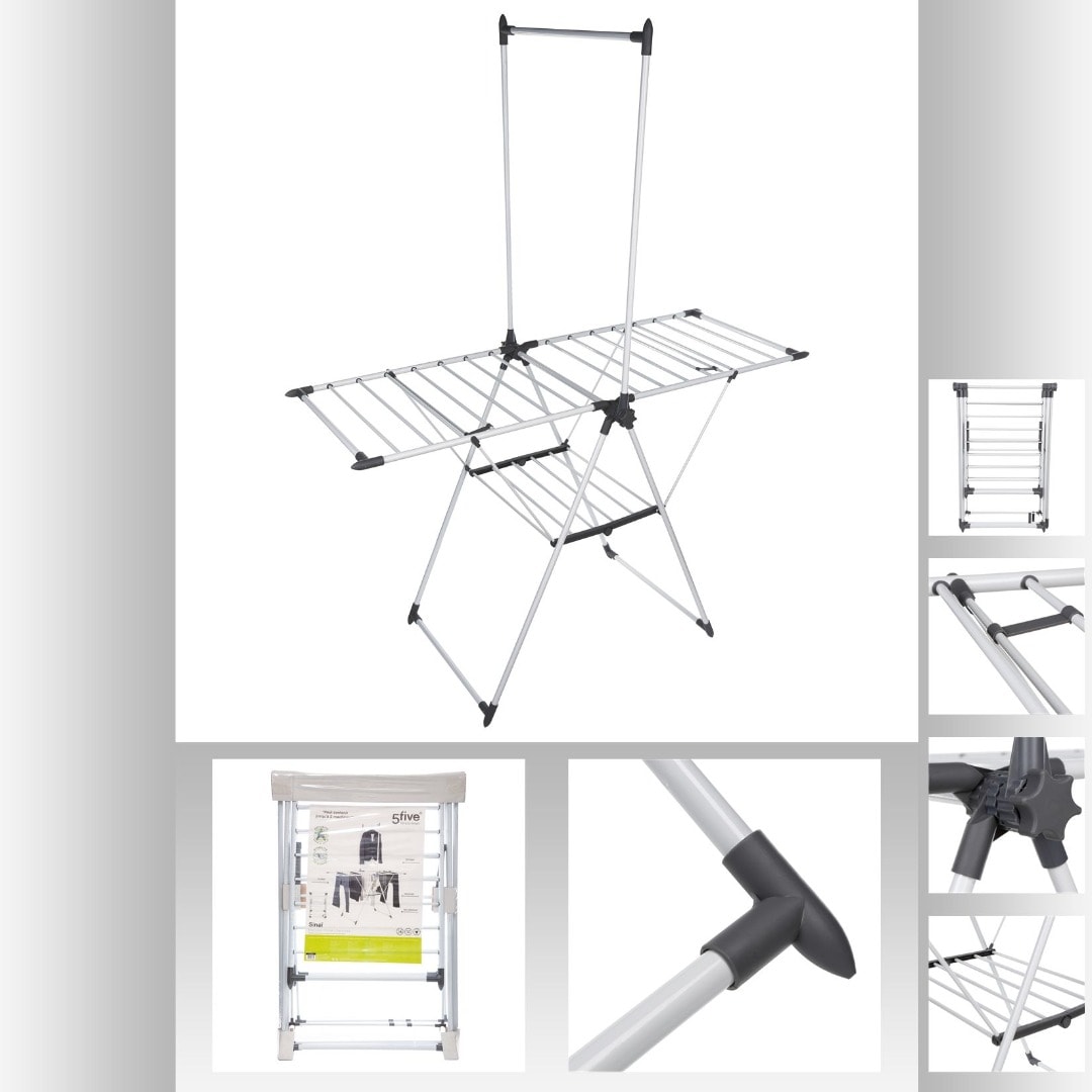 Uscator rufe pliabil, cu suport, otel si polipropilena