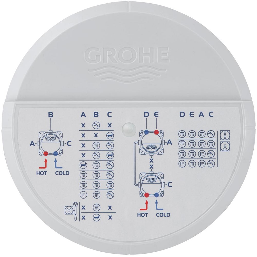 Set incastrat universal GROHE Rapido SmartBox 35604000, 1/2", pentru baterii si sisteme de dus incastrate