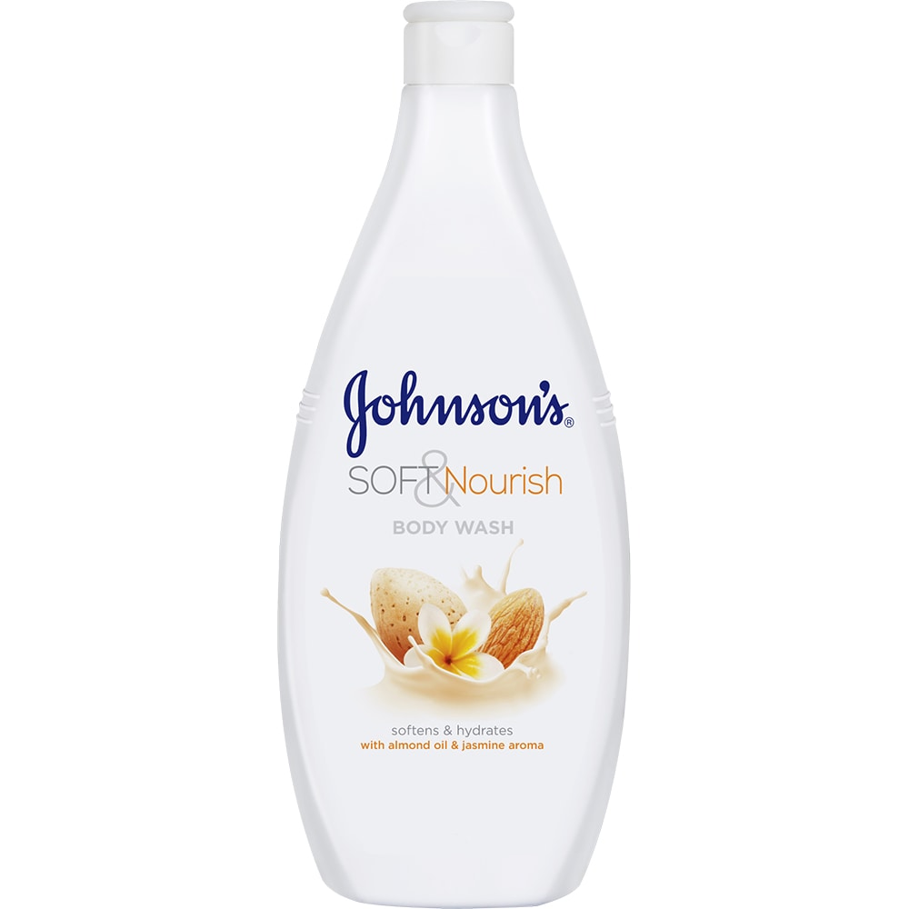 Gel de dus JOHNSON'S Soft & Nourish, Ulei de migdale si Iasomie, 750ml