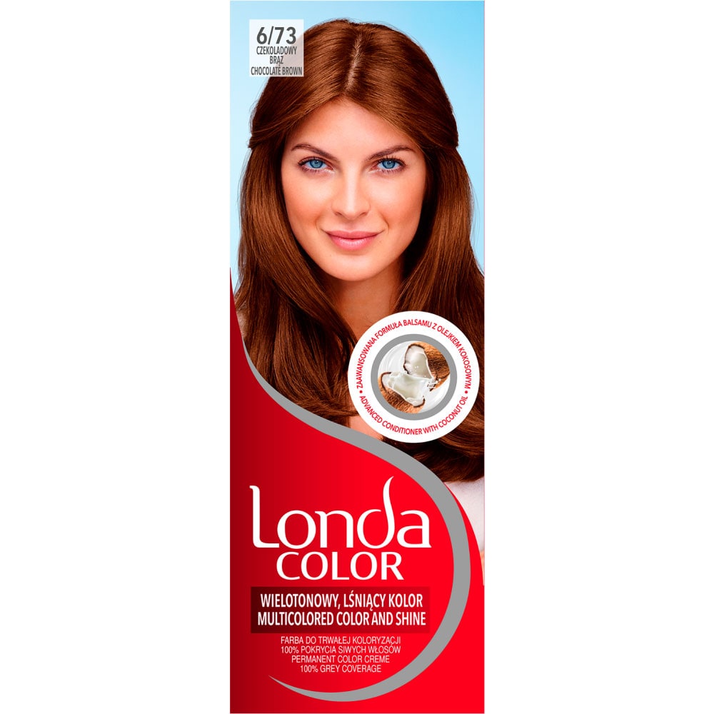Vopsea de par LONDA, 6/73 Saten ciocolatiu, 110ml