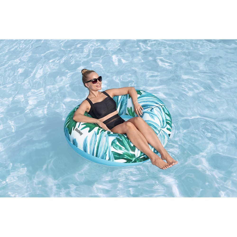 Colac de inot gonflabil BESTWAY, 119 cm, 12 ani+, model tropical, 1 buc