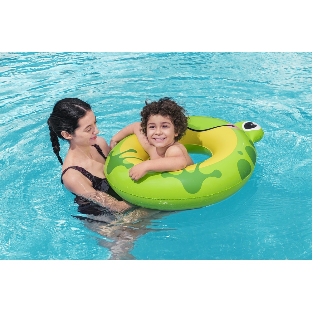 Colac de inot gonflabil BESTWAY, 85 cm, 3-6 ani, capacitate maxima 60 kg, model animalute, 1 buc