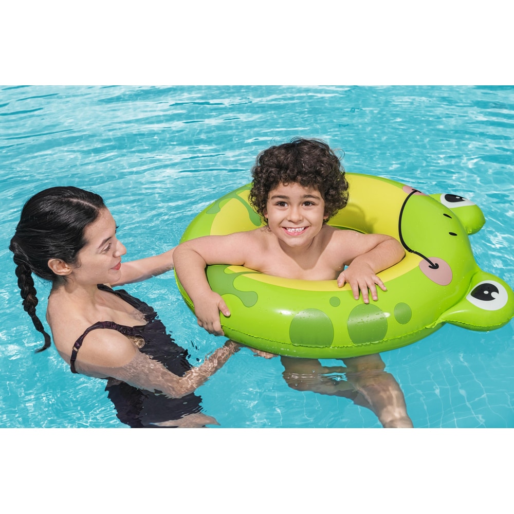 Colac de inot gonflabil BESTWAY, 85 cm, 3-6 ani, capacitate maxima 60 kg, model animalute, 1 buc